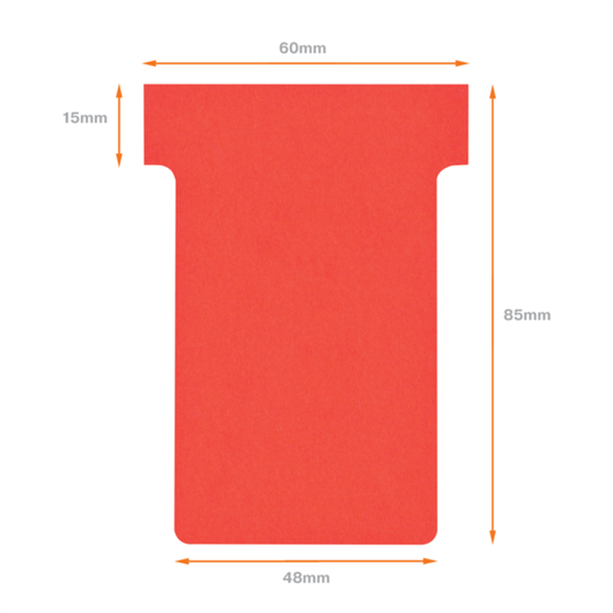 Tarjetas De Planificación Nobo T-Card - Tamaño 2 Rojo