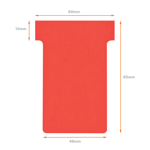 Tarjetas De Planificación Nobo T-Card - Tamaño 2 Rojo