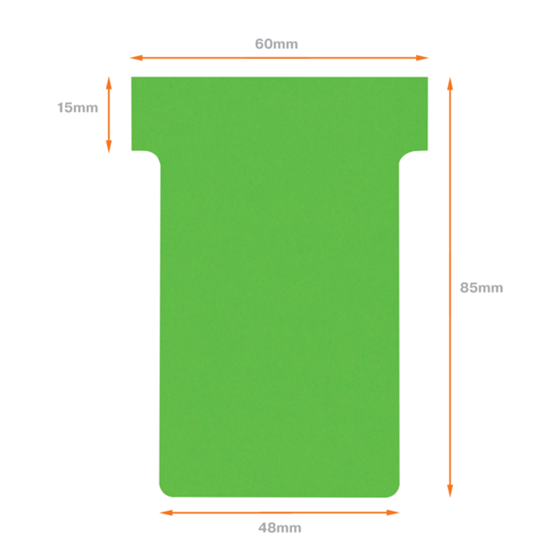 Tarjetas De Planificación Nobo T-Card - Tamaño 2 Verde