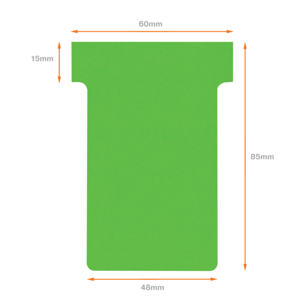 Tarjetas De Planificación Nobo T-Card - Tamaño 2 Verde