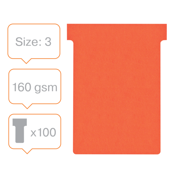 Tarjetas De Planificación Nobo T-Card - Tamaño 3 Rojo