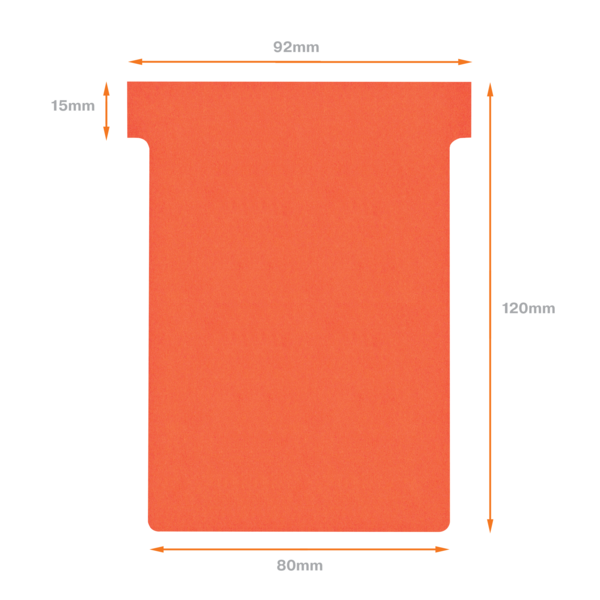 Tarjetas De Planificación Nobo T-Card - Tamaño 3 Rojo