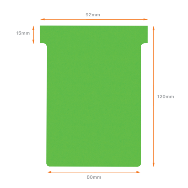 Tarjetas De Planificación Nobo T-Card - Tamaño 3 Verde