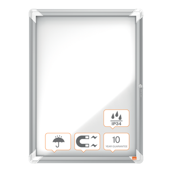 Vitrina De Exteriores Nobo Para 4 Hojas A4 Con Superficie Blanca Magnética Blanco