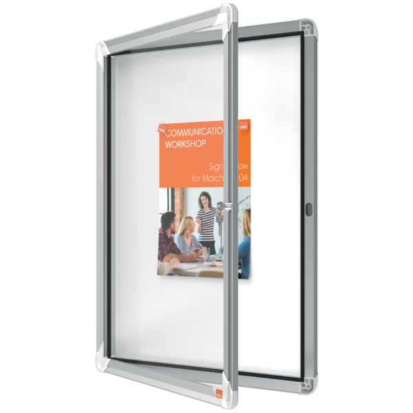 Vitrina De Exteriores Nobo Para 4 Hojas A4 Con Superficie Blanca Magnética Blanco