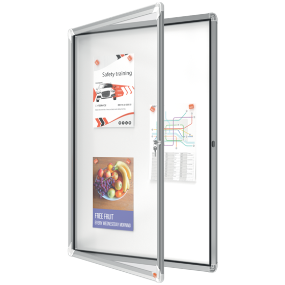 Vitrina De Exteriores Nobo Para 9 Hojas A4 Con Superficie Blanca Magnética Blanco