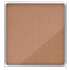 Vitrina De Interior Nobo Para 12 Hojas A4 Con Superficie De Corcho Y Puerta Deslizante Natural