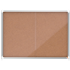 Vitrina De Interior Nobo Para 18 Hojas A4 Con Superficie De Corcho Y Puerta Deslizante Natural