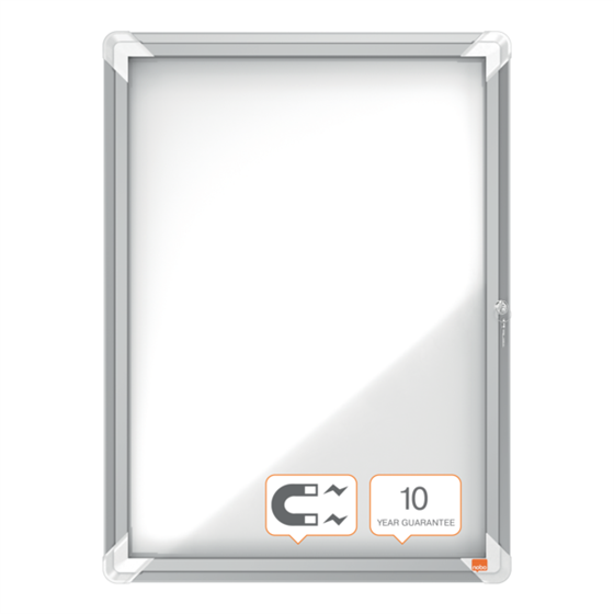 Vitrina De Interior Nobo Para 4 Hojas A4 Con Superficie Blanca Magnética Blanco