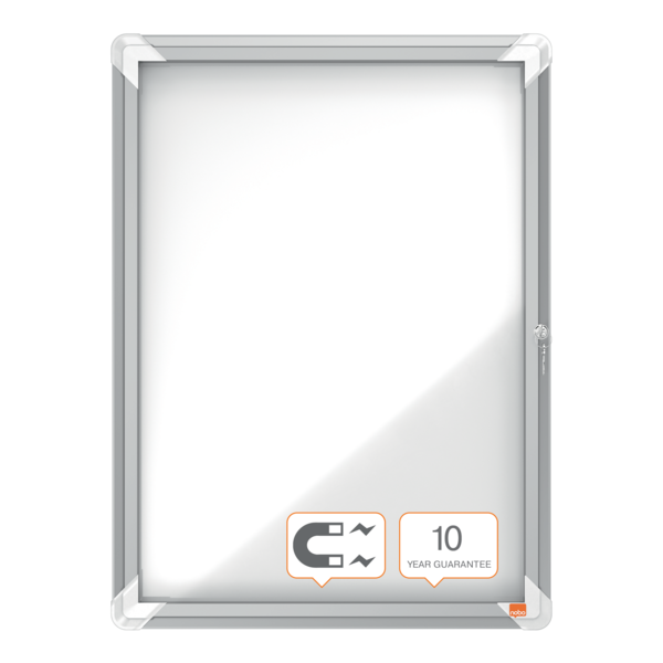 Vitrina De Interior Nobo Para 4 Hojas A4 Con Superficie Blanca Magnética Blanco