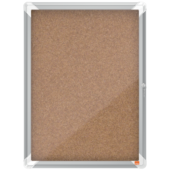 Vitrina De Interior Nobo Para 4 Hojas A4 Con Superficie De Corcho Natural