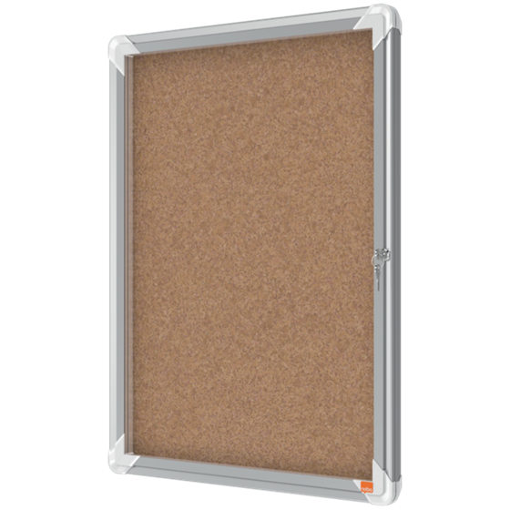 Vitrina De Interior Nobo Para 4 Hojas A4 Con Superficie De Corcho Natural