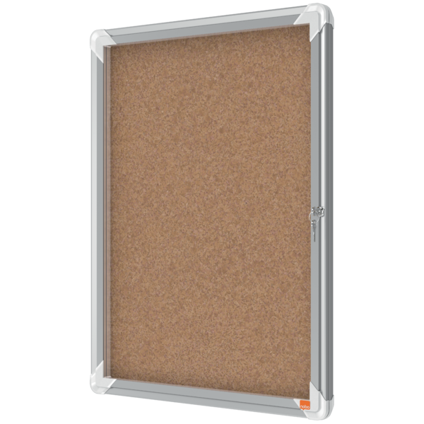 Vitrina De Interior Nobo Para 4 Hojas A4 Con Superficie De Corcho Natural