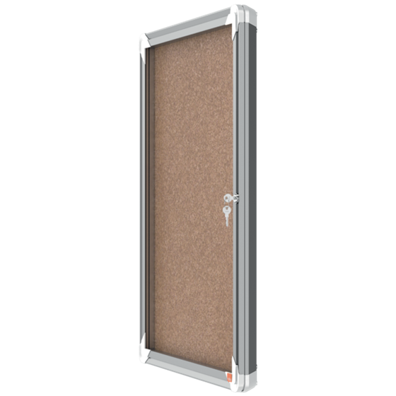 Vitrina De Interior Nobo Para 4 Hojas A4 Con Superficie De Corcho Natural