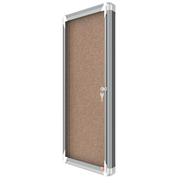 Vitrina De Interior Nobo Para 4 Hojas A4 Con Superficie De Corcho Natural