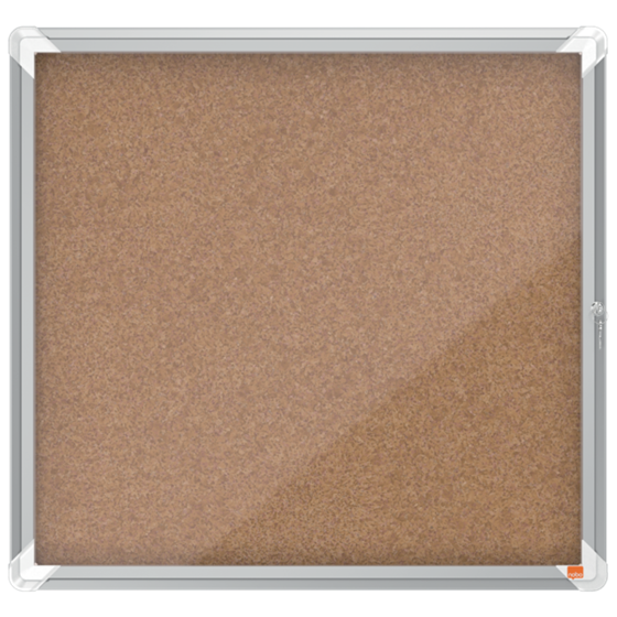 Vitrina De Interior Nobo Para 6 Hojas A4 Con Superficie De Corcho Natural
