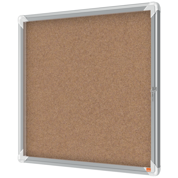 Vitrina De Interior Nobo Para 6 Hojas A4 Con Superficie De Corcho Natural