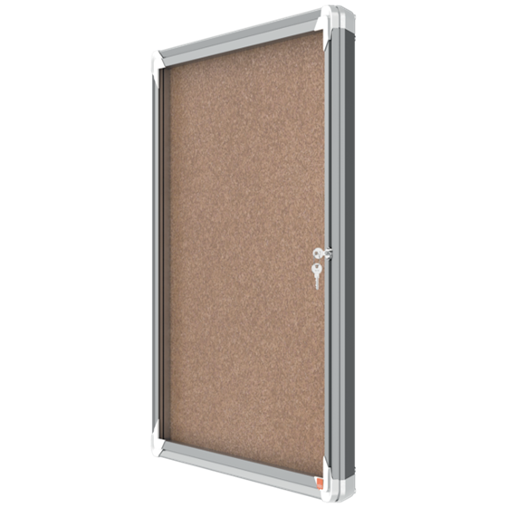 Vitrina De Interior Nobo Para 6 Hojas A4 Con Superficie De Corcho Natural