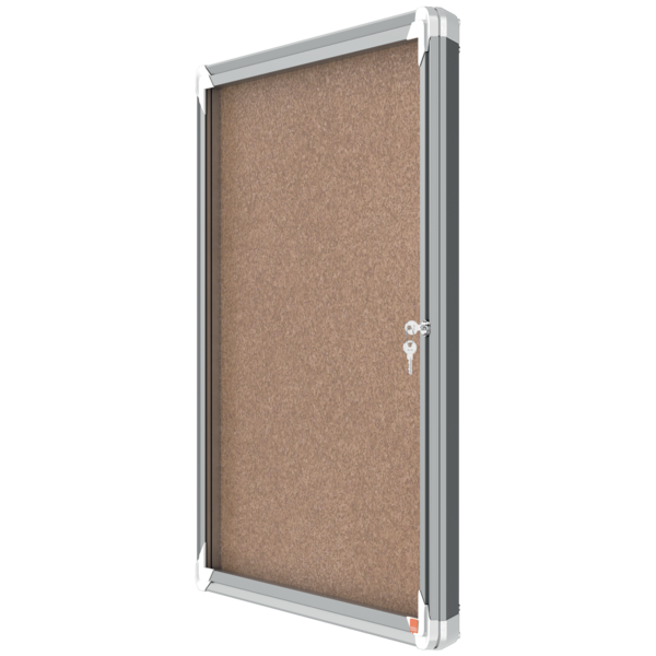 Vitrina De Interior Nobo Para 6 Hojas A4 Con Superficie De Corcho Natural
