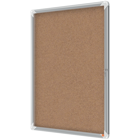 Vitrina De Interior Nobo Para 9 Hojas A4 Con Superficie De Corcho Natural