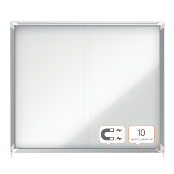 Vitrina Magnética Nobo Premium Plus De Puerta Corredera 15 X A4 Blanco