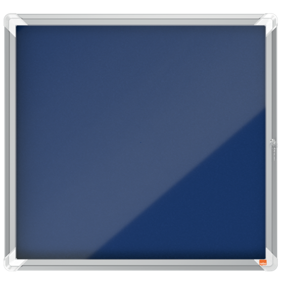 Vitrina Nobo Premium Plus Con Fondo De Fieltro 6Xa4, Gris Azul