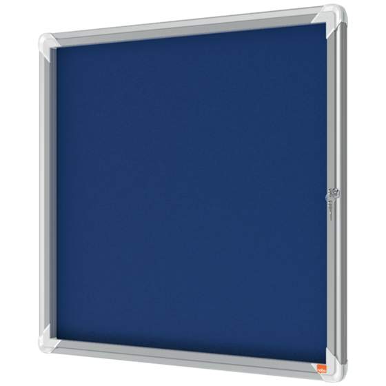 Vitrina Nobo Premium Plus Con Fondo De Fieltro 6Xa4, Gris Azul