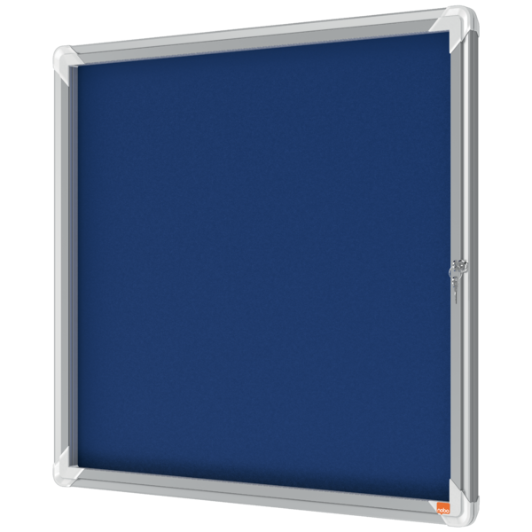 Vitrina Nobo Premium Plus Con Fondo De Fieltro 6Xa4, Gris Azul