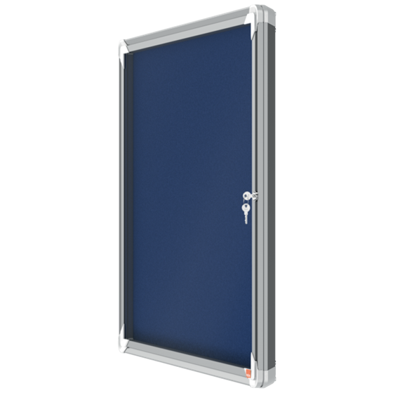 Vitrina Nobo Premium Plus Con Fondo De Fieltro 6Xa4, Gris Azul