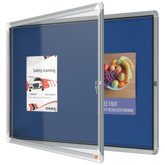 Vitrina Nobo Premium Plus Con Fondo De Fieltro 8Xa4, Azul Azul