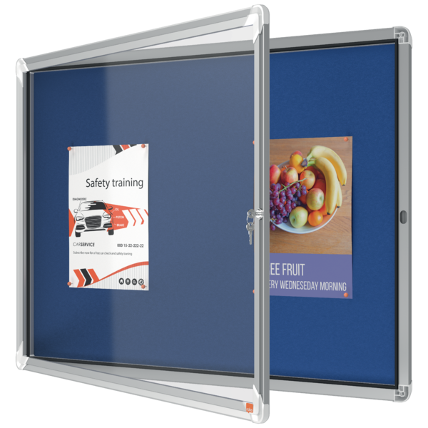 Vitrina Nobo Premium Plus Con Fondo De Fieltro 8Xa4, Azul Azul