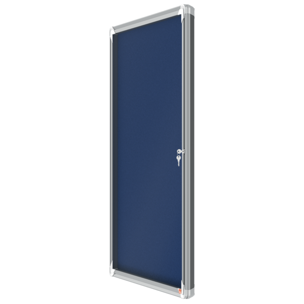 Vitrina Nobo Premium Plus Con Fondo De Fieltro 9Xa4, Gris Azul