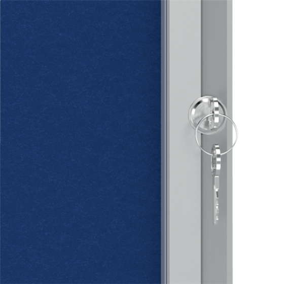 Vitrina Nobo Premium Plus Con Fondo De Fieltro 9Xa4, Gris Azul