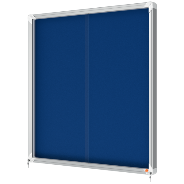 Vitrina Nobo Premium Plus De Puerta Corredera Con Fondo De Fieltro 12Xa4 Hojas, Gris Gris