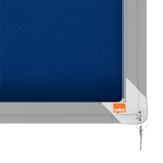 Vitrina Nobo Premium Plus De Puerta Corredera Con Fondo De Fieltro 12Xa4 Hojas, Gris Gris