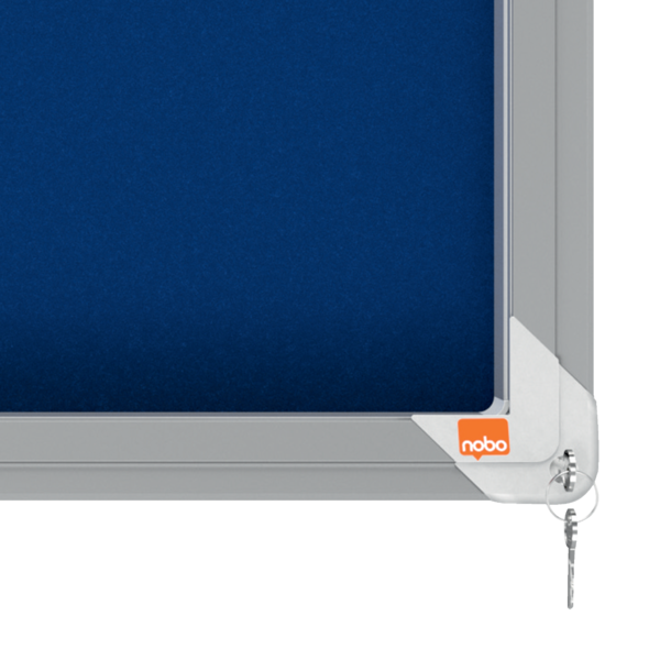 Vitrina Nobo Premium Plus De Puerta Corredera Con Fondo De Fieltro 12Xa4 Hojas, Gris Gris