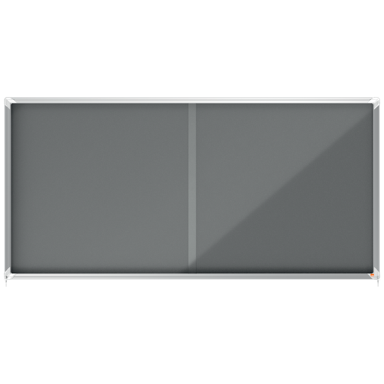 Vitrina Nobo Premium Plus De Puerta Corredera Con Fondo De Fieltro 27Xa4 Hojas, Azul Gris