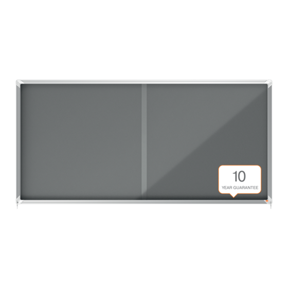 Vitrina Nobo Premium Plus De Puerta Corredera Con Fondo De Fieltro 27Xa4 Hojas, Azul Gris