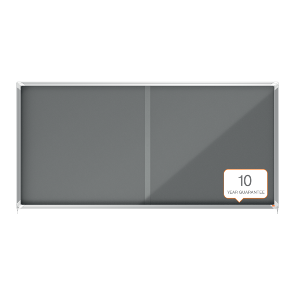 Vitrina Nobo Premium Plus De Puerta Corredera Con Fondo De Fieltro 27Xa4 Hojas, Azul Gris