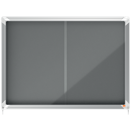 Vitrina Nobo Premium Plus De Puerta Corredera Con Fondo De Fieltro 8Xa4 Hojas, Gris Gris