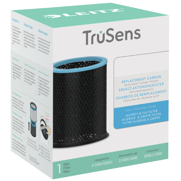 Filtro De Carbono De Repuesto Para Filtro De Gripe Y Alergia Para El Purificador Grande Leitz Trusens Z-3000 / Z-3500, 1 Paquete