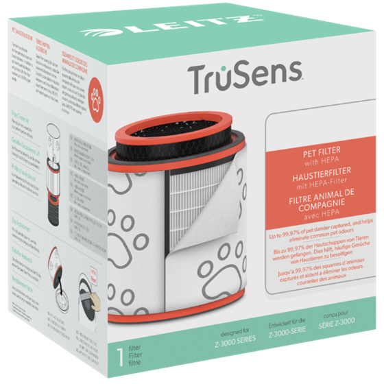 Tambor De Filtro Hepa Pet 3 En 1 Para Purificador De Aire Grande Leitz Trusens Z-3000 / Z-3500