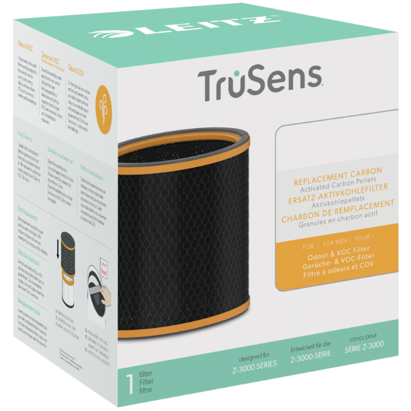 Filtro De Carbono De Repuesto Para Filtro De Olores Y Cov Para El Purificador Grande Leitz Trusens Z-3000 / Z-3500, 1 Paquete