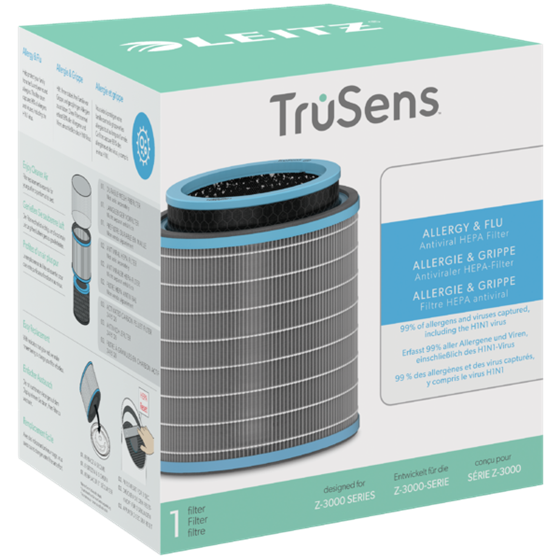 Tambor De Filtro Hepa 3 En 1 Antiviral Para Alergias Y Gripe Para Purificador De Aire Grande Leitz Trusens Z-3000 / Z-3500
