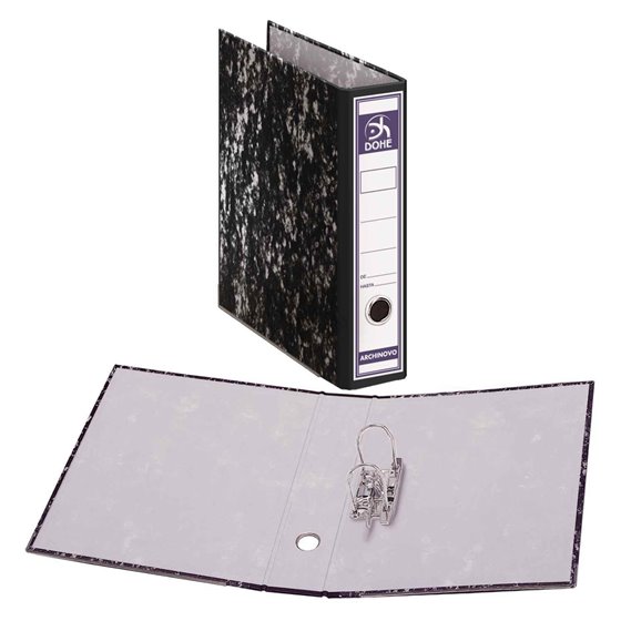 Archivador A-Z DOHE Archicolor Folio 70 mm. Color Jaspeado Negro