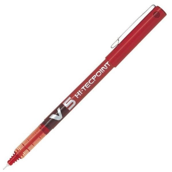 Bolígrafo Roller PILOT V5 Hi-Tecpoint Color Rojo