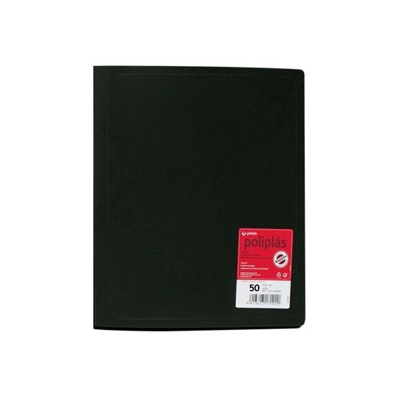 Carpeta Fundas GRAFOPLAS Poliplas Din-A4 50 Hojas Color Negro