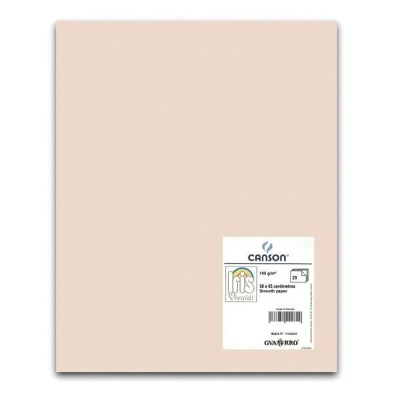 Cartulina CANSON Iris Vivaldi 50 x 65 cm. 185 g. Color Crema