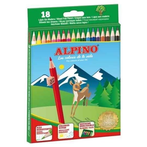 Lápices Colores Hexagonales ALPINO Envase 18 COLORES