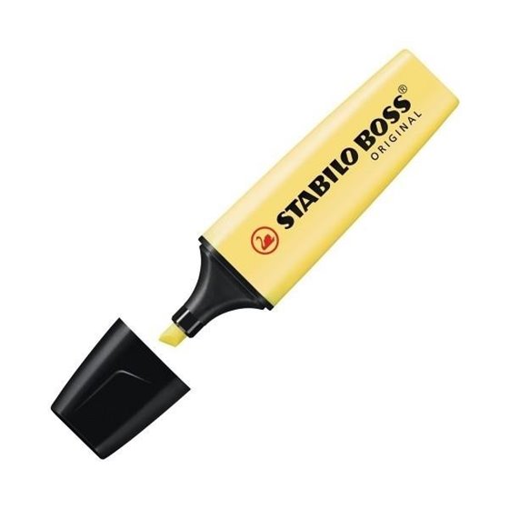 Marcador Fluorescente STABILO Boss Pastel Color Amarillo
